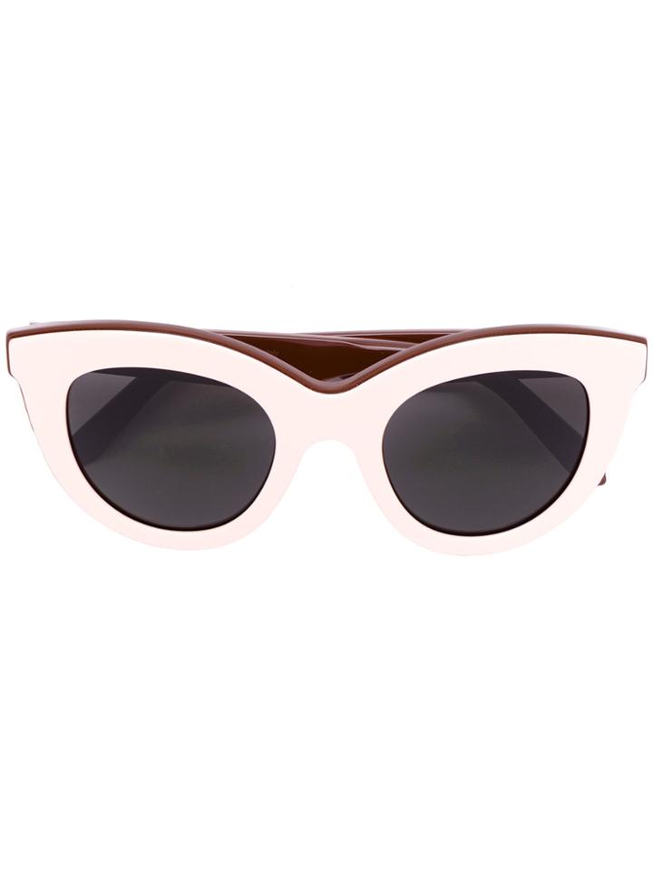 Victoria Beckham Layered Cat Eye Sunglasses - Pink & Purple