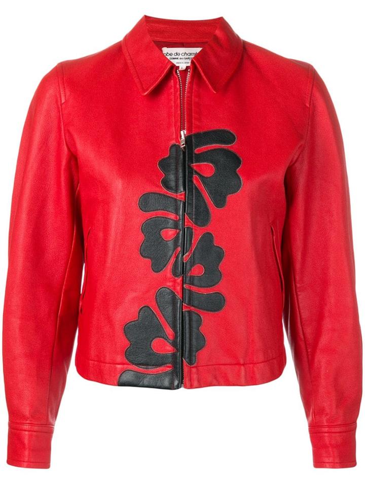 Comme Des Garçons Vintage 2000's Front Patch Jacket - Red