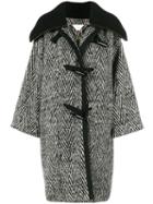 Chloé - Stripe Oversized Cocoon Coat - Women - Cotton/polyamide/viscose/wool - 38, Black, Cotton/polyamide/viscose/wool