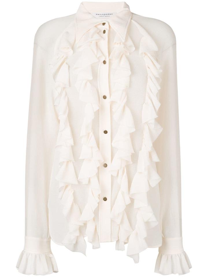 Philosophy Di Lorenzo Serafini Ruffle Shirt - White