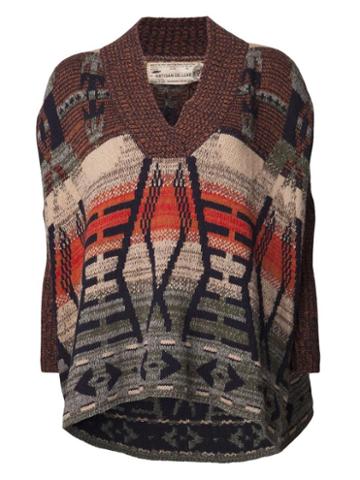 Artisan De Luxe Aztec Print Pullover Sweater