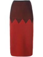 Jean Paul Gaultier Pre-owned Zig Zag Panelled Skirt - Red