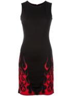 Philipp Plein Flame Print Mini Dress - Black