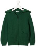 Paolo Pecora Kids Knitted Hoody - Green
