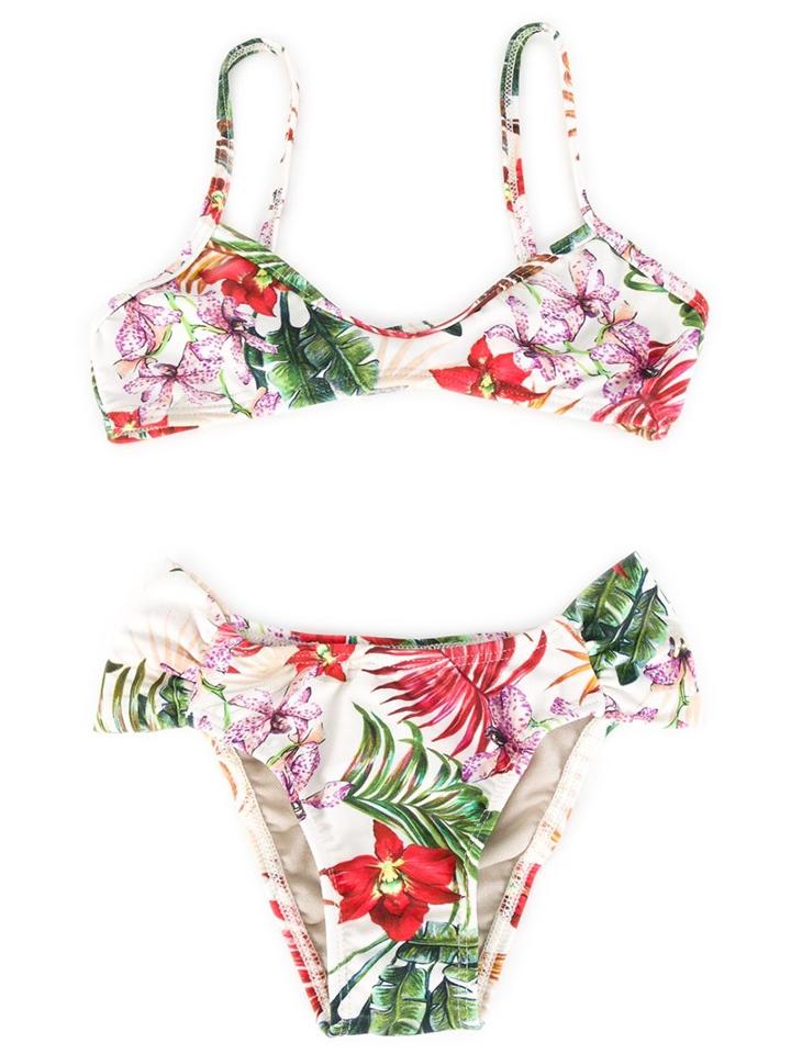 Lygia E Nanny Kids Printed Bikini Set, Toddler Girl's, Size: 4 Yrs, Green