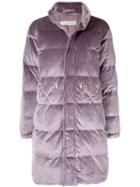 Tu Es Mon Trésor Zipped Padded Coat - Purple