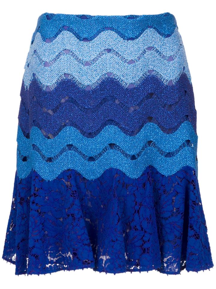 Martha Medeiros Lace Skirt - Blue