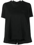Sacai Contrast Panel T-shirt - Black