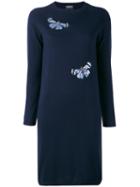 Markus Lupfer Sequin Butterfly Dress, Women's, Size: Xs, Blue, Merino/polyester