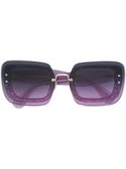 Miu Miu Eyewear Oversized Glitter Sunglasses - Purple