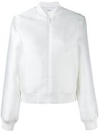 P.a.r.o.s.h. Metallic Bomber Jacket, Women's, Size: Medium, White, Silk/polyester/viscose/polyamide