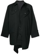 Yohji Yamamoto Asymmetric Shirt Jacket - Black