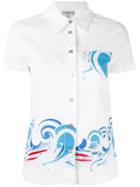 Chanel Pre-owned Wave Print Shirt - White