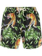 Mc2 Saint Barth Tiger Print Swim Shorts - Black