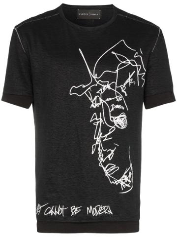 Martin Diment Censor Art Linen T-shirt - Black
