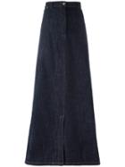 Dries Van Noten Long Denim Skirt, Women's, Size: 38, Blue, Cotton