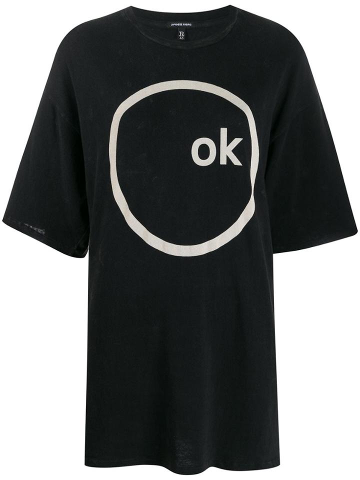 R13 Oversized Radiohead Print T-shirt - Black