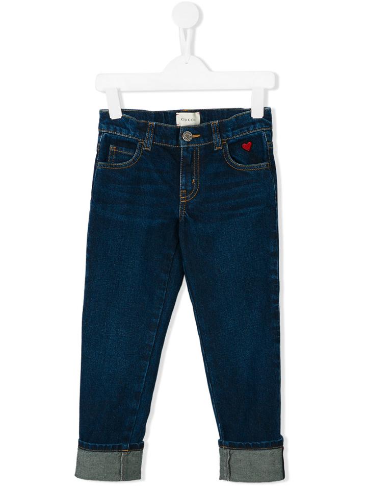 Gucci Kids Turn Up Hems Jeans, Boy's, Size: 6 Yrs, Blue