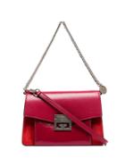 Givenchy Cherry Red Gv3 Leather Shoulder Bag - Pink & Purple