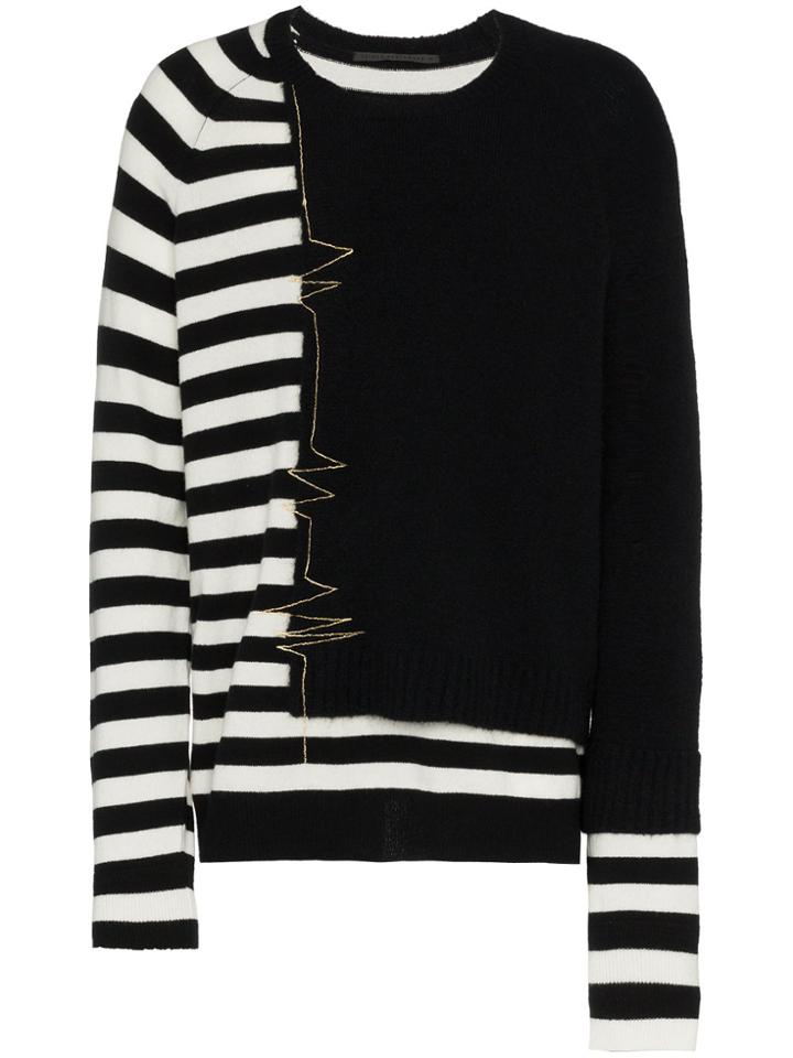 Haider Ackermann Embroidered Stripe Jumper - Black
