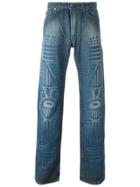 Walter Van Beirendonck Vintage Embossed Washed Jeans - Blue