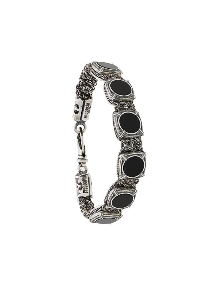Emanuele Bicocchi Embellished Chain-link Bracelet - Silver
