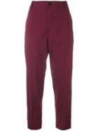 Barena Cropped Trousers, Women's, Size: Small, Red, Cotton/polyamide/spandex/elastane