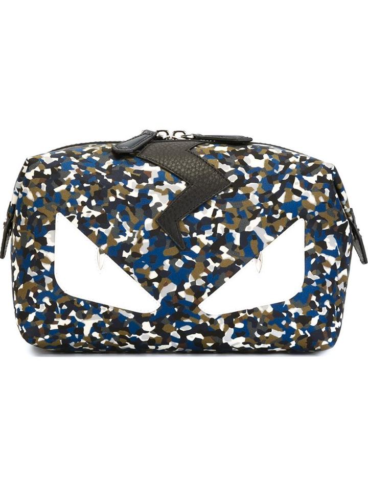 Fendi Bag Bugs Wash Bag, Polyamide/polyester/spandex/elastane/resin