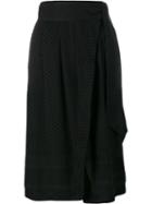 Cecilie Copenhagen Abalone Cotton Midi Skirt, Women's, Size: 2, Black, Cotton