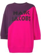 Marc Jacobs Logo Colour Block Jumper - Pink & Purple