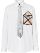 Burberry Silk Pocket Detail Cotton Shirt - White