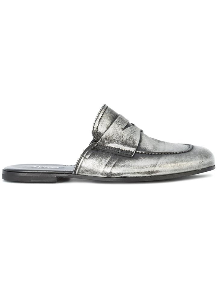 Rocco P. Loafer Mules - Grey