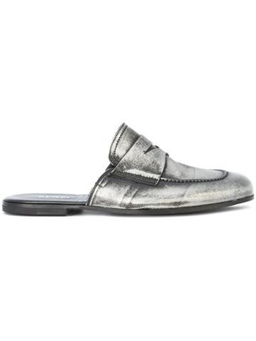 Rocco P. Loafer Mules - Grey
