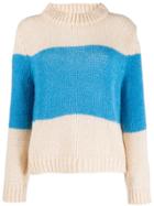 Semicouture Contrast Stripe Jumper - Blue