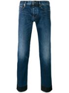 Emporio Armani Regular-fit Block Hem Jeans, Men's, Size: 34, Blue, Cotton/spandex/elastane
