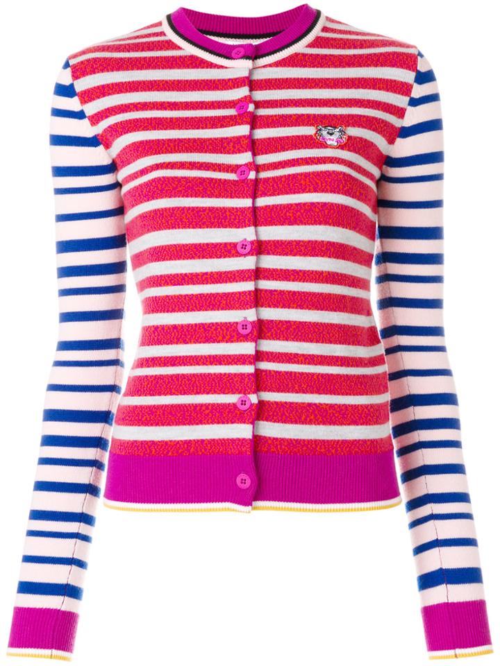 Kenzo Striped Tiger Cardigan - Multicolour