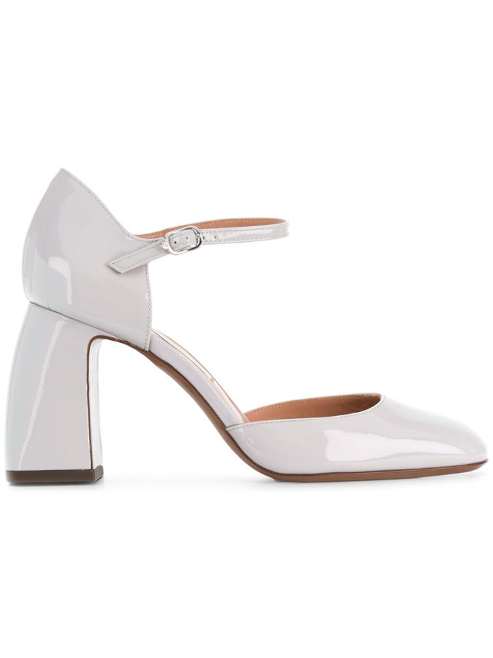 L'autre Chose Curved Heel Pumps - Grey