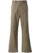 Di Liborio - Flared Wide-leg Trousers - Men - Cotton/viscose - 50, Green, Cotton/viscose
