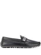 Moschino Logo Tape Loafers - Black