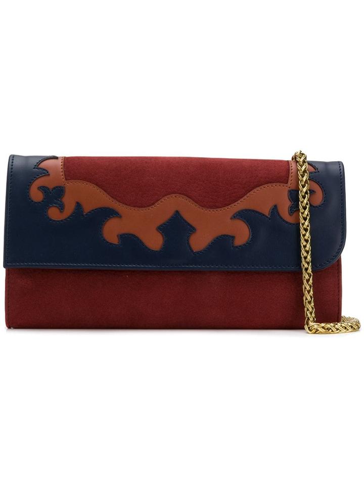 Zanellato Appliqué Detail Clutch - Red