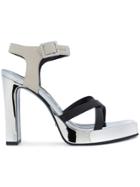 Gucci Crystal Buckle Sandals - Grey