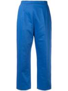 Marni Cropped Tapered Trousers - Blue