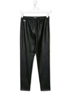 Dsquared2 Kids Faux Leather Trousers - Black