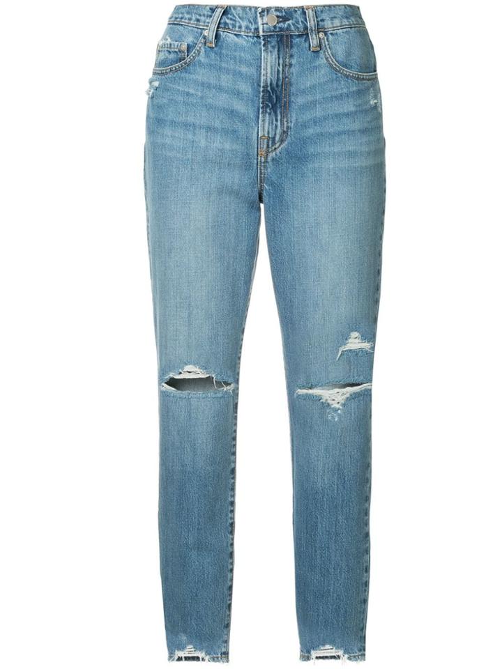 Nobody Denim Frankie Distressed Tapered Jeans - Blue