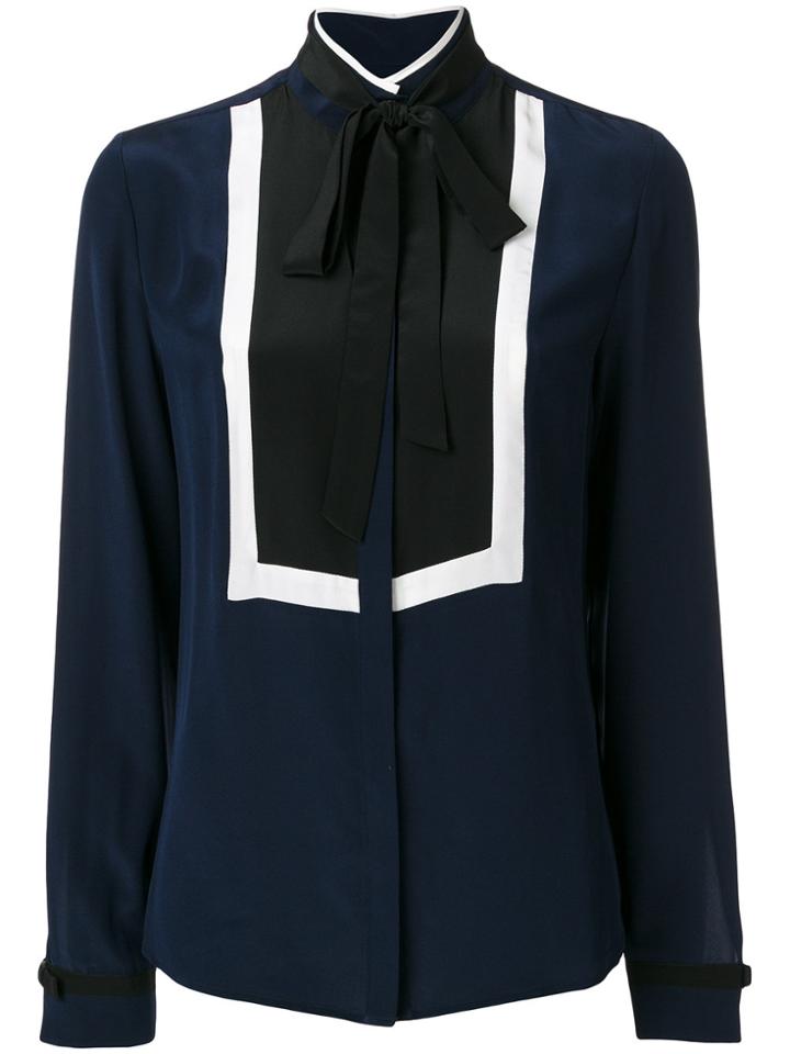 Karl Lagerfeld Bow Blouse - Blue
