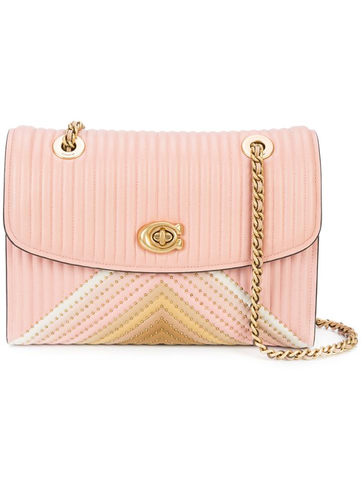 Coach Parker Shoulder Bag - Pink & Purple