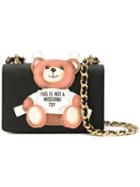 Moschino Toy Bear Paper Cut Out Crossbody Bag, Women's, Black, Calf Leather