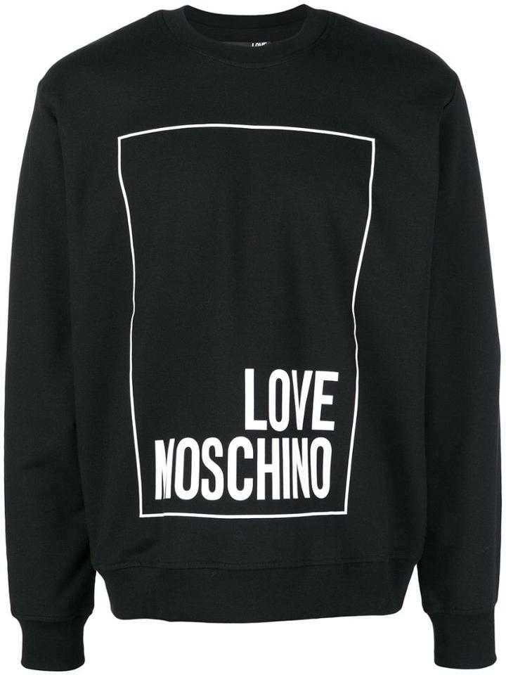 Love Moschino Logo Square Jersey Sweater - Black