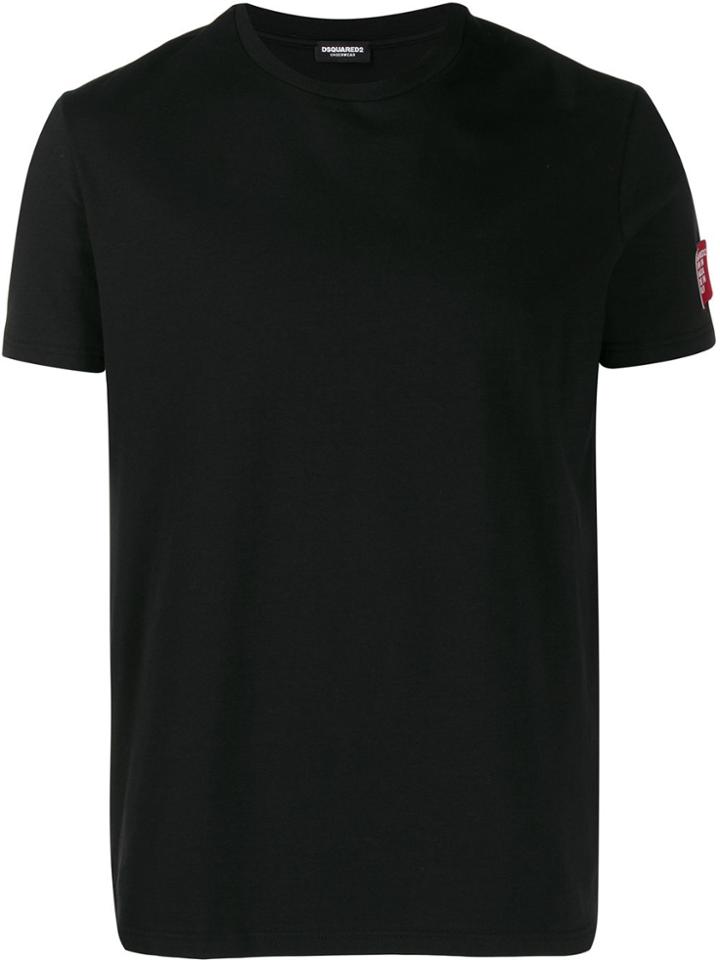 Dsquared2 Side Logo Patch Crew Neck T-shirt - Black