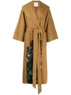 Antonio Marras Floral Panel Coat - Brown